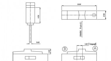 YX-K3-1204D拨动开关图纸