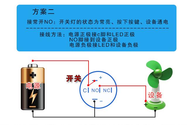 发光金属按钮开关