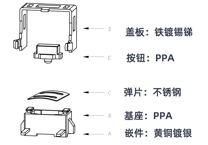 3*6*3.85带支架轻触开关