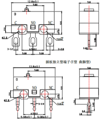 常见微动开关技术规范资料