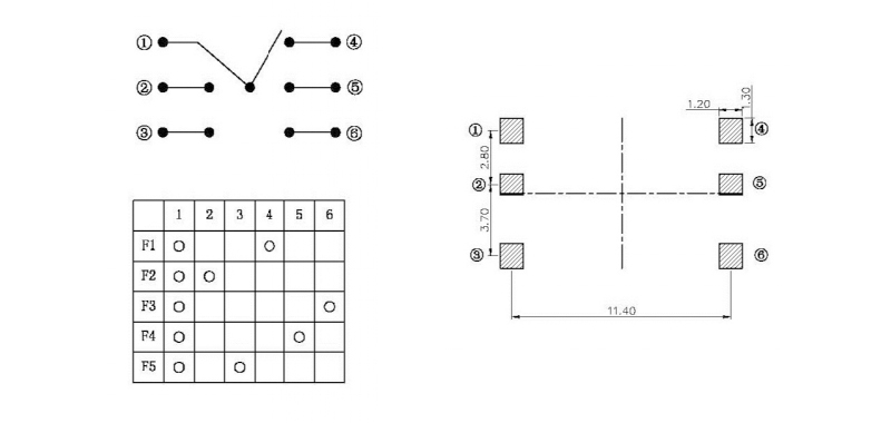 10*10*8.6贴片五向开关