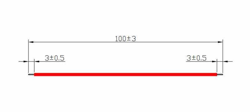 100mm红色导线