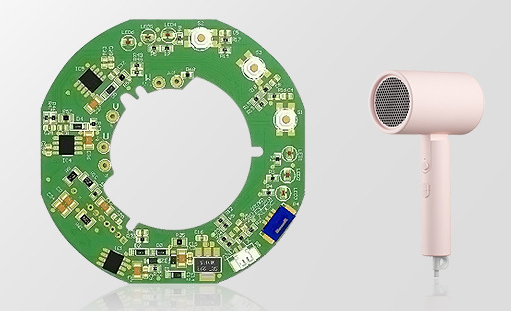 4x4x1.5轻触开关高速吹风机主板应用方案