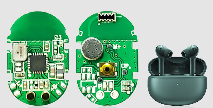 真蓝牙耳机主板PCBA方案上的薄膜轻触开关应用
