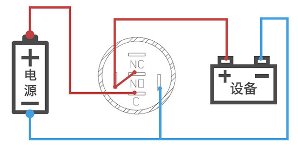 金属按钮开关如何接线